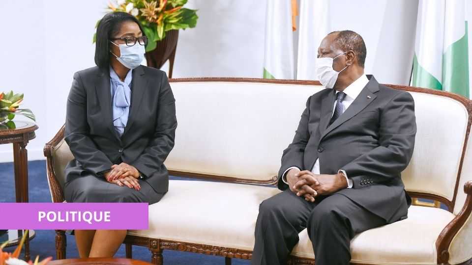 Medias241.com-DIPLOMATIE : ROSE CHRISTIANE OSSOUKA RAPONDA REÇUE EN AUDIENCE PAR SEM ALASSANE OUATTARA