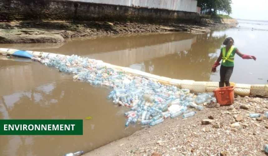 Medias241.com-GABON-LIBREVILLE : DES FILETS FLOTTANTS POUR LUTTER CONTRE LA POLLUTION PLASTIQUE