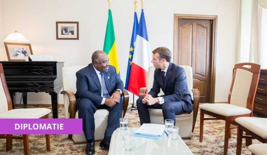 Medias241.com-GABON-ALI BONGO ONDIMBA EN TÊTE À TÊTE AVEC SON HOMOLOGUE FRANÇAIS EMMANUEL MACRON