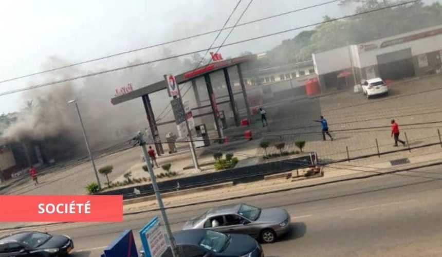 Medias241.com-GABON-SOCIÉTÉ : UNE PARTIE DE LA STATION TOTAL D'ANGONDJÉ VOLE EN FUMÉE