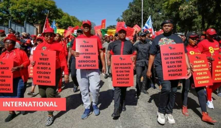 Medias241.com-GABON-AFRIQUE DU SUD : DES MANIFESTANTS EXHORTENT LA FRANCE À QUITTER LE CONTINENT