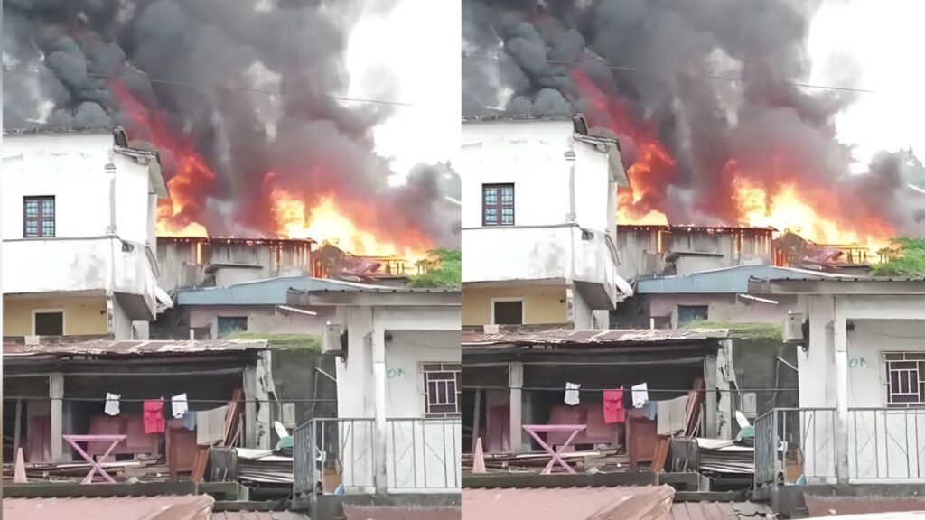 Medias241.com-GABON-Fait divers: Incendie ravageur au Pk7, trois maisons parties en fumée