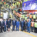 Medias241.com-GABON-Nkok: Ali Bongo inaugure une usine de fabrication de panneaux de particules de bois.