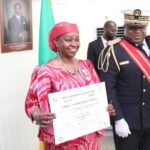 Medias241.com-GABON-Aïchatou Sanni Aoudou élevée à la dignité d'officier par Ali Bongo Ondimba